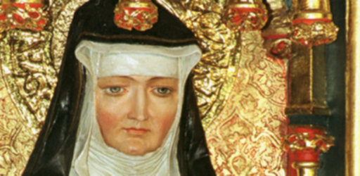 St. Hildegard of BIngen is depicted on a gilded altarpiece inside the Rochuskapelle, a pilgrim church dedicated to St. Roch in the town of Bingen am Rhein, Germany. Pope Benedict XVI signed a decree May 10 that formalized her Sept. 17 feast and added her name to the church's catalogue of saints. The German Benedictine mystic, although venerated for centuries, had never been officially canonized. (CNS photo/courtesy of KNA) (May 11, 2012) See POPE-SAINTS May 10, 2012.